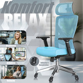 KESSER® Ergonomische Bureaustoel - Gamestoel - Office Chair - Blauw